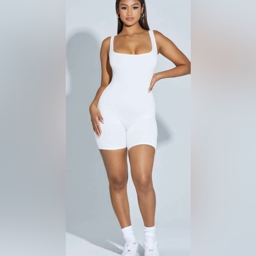 Naked wardrobe white romper